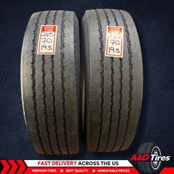 2 Like New 245/70 R19.5 Goodyear G670 RV