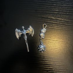 Religion Is War Pendant (solid .925 Sterling Silver)) Mace Pendant (solid Stainless Steel)