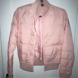 Lightweight Pink Puffer Jacket Small