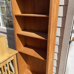 Solid oak book shelf
