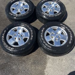 Toyota OEM 16” Wheels & Goodyear Wrangler Tires Set – Clean Condition 