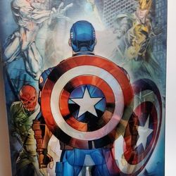 Marvel Comics Captain America 3D Framed Wall Art 30.5 L x 22.5 W