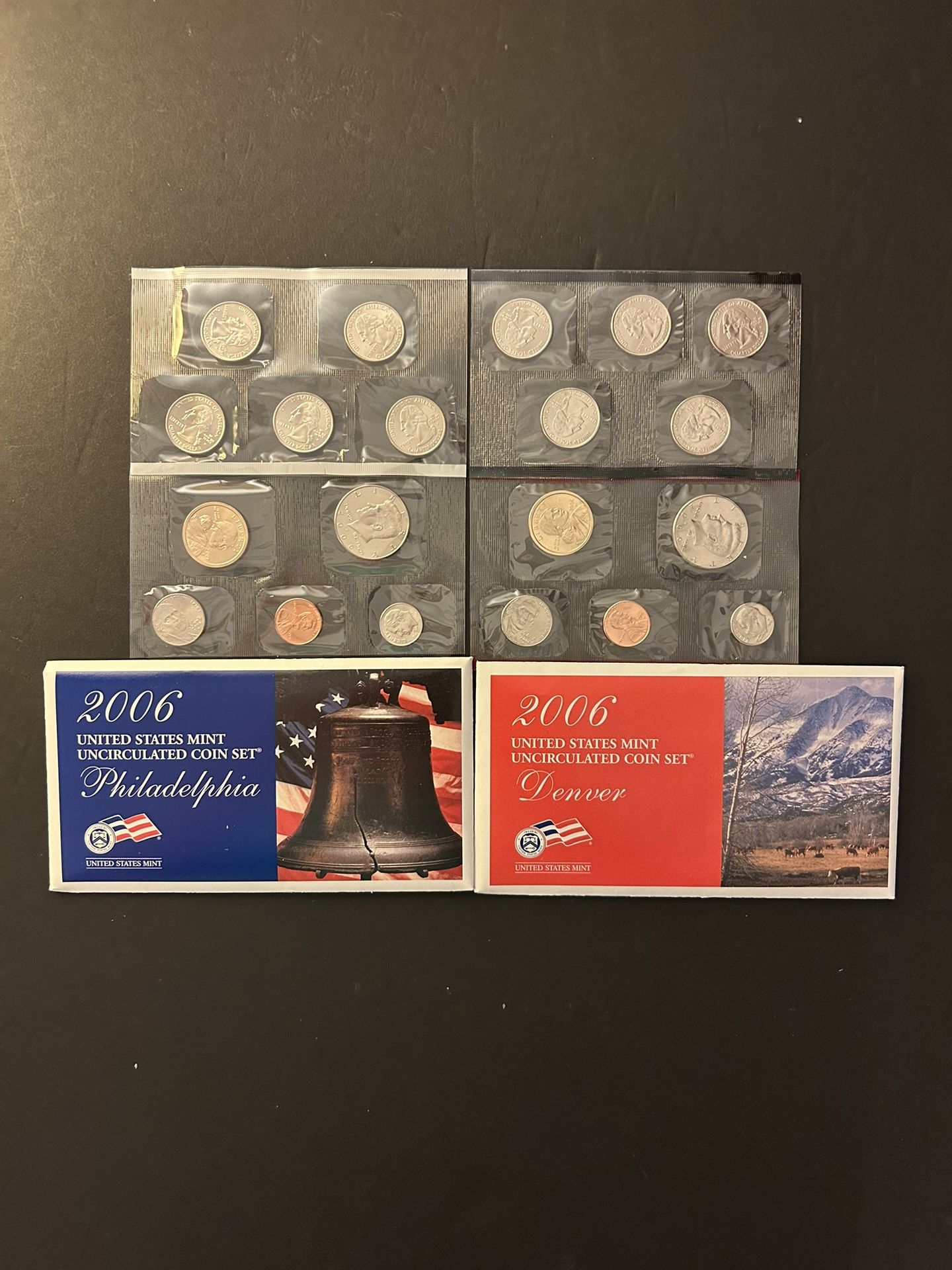Coins – Uncirculated 2006 Mint Set in original mint packaging – 10 Philadelphia coins and 10 Denver coins – Total 20 coins $13