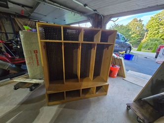 Kids cubby cabinet