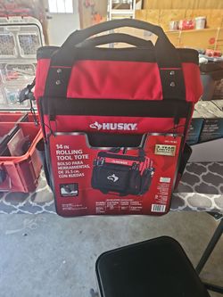 14 inch husky rolling tote