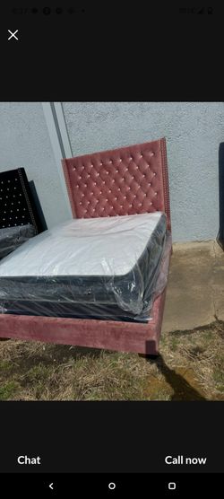 New Queen Rose Bed With Mattress And Box spring And Free Delivery