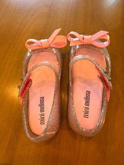Mini Melissa Toddler Size 8 Pink Sparkle Glitter