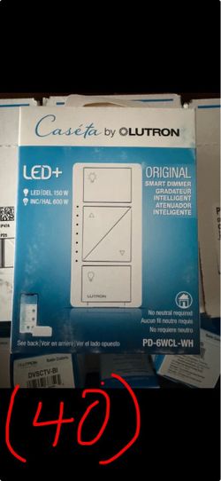 Brand New Lutron Caséta Smart Dimmer Switch PD-6WCL-WH