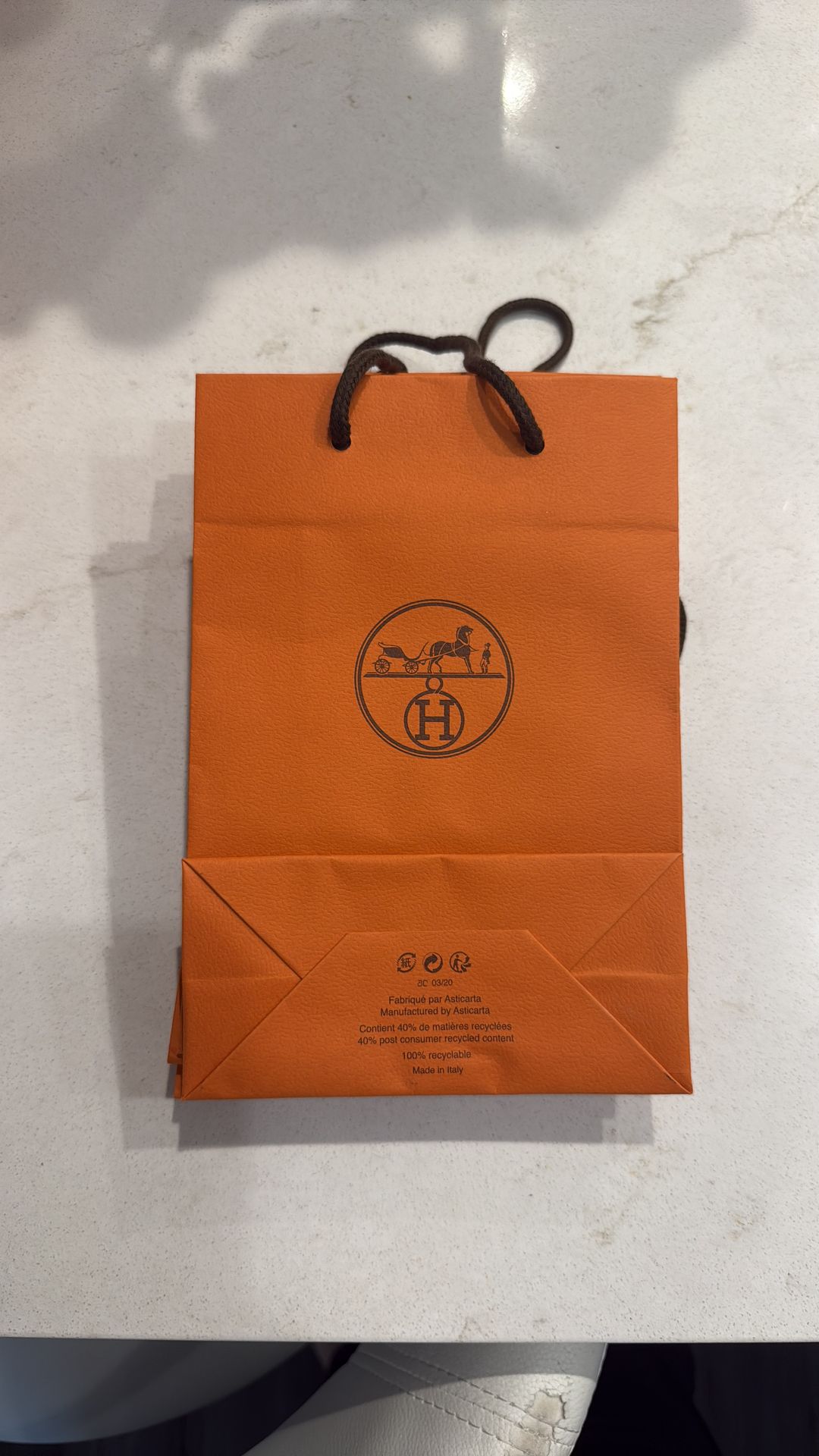 Hermes Shopping Bag 8.5 x 6 inch