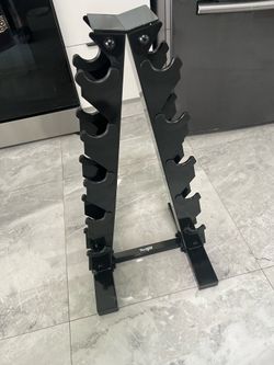 Cash only no Zelle Brand new assembled 5 tier dumbbells rack holds ten dumbbells weights Olympic weights plates available