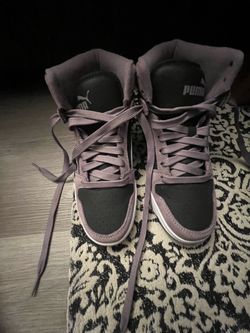 Puma High-Top Sneakers Purple and Black