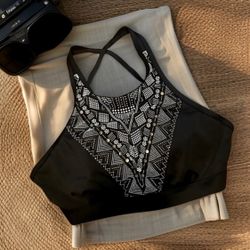NWT Athleta Bikini Bra Swim Top | Moroccan Ibiza Geo | Sz 32 B/C S