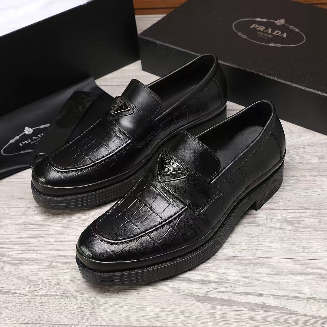 Prada Men’s Leather Shoes With Box New 