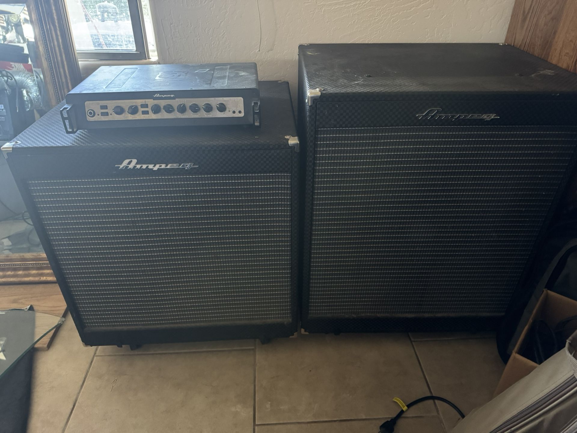 Ampeg Bass Amp And Fender Precision Bass