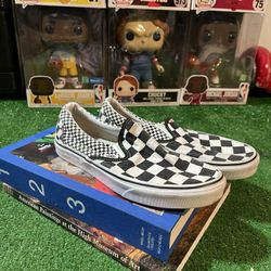 Checkered Vans Slip On