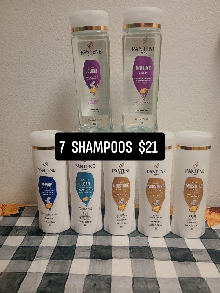Shampoos Pantene 12.5 onzas cada uno