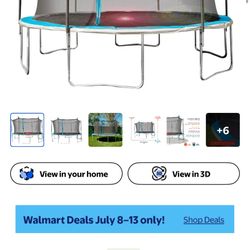 Bounce Pro 14ft Trampoline with Flash Lite Zone WILL TRAFDE