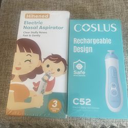 Electric nasal aspirator and nail trimmer