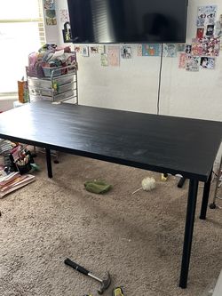 Black IKEA Desk L 59 X W 29.5”