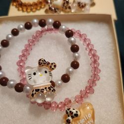 Hello Kitty Bracelets- Leopard 