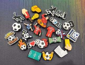 25 pcs Crocs Charms Soccer FIFA world cup Ronaldo
