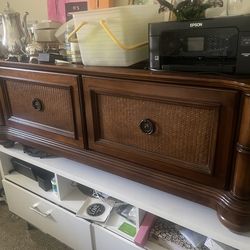 Wood dresser wood chest table obo