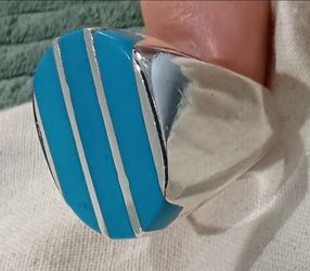 New "Tasco" Mexico Turquoise Ring Sterling Silver