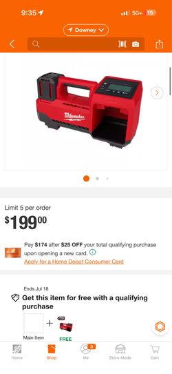 Milwaukee m18 portable inflator