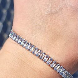 Sterling Silver Cubic Zirconia Tennis Bracelet