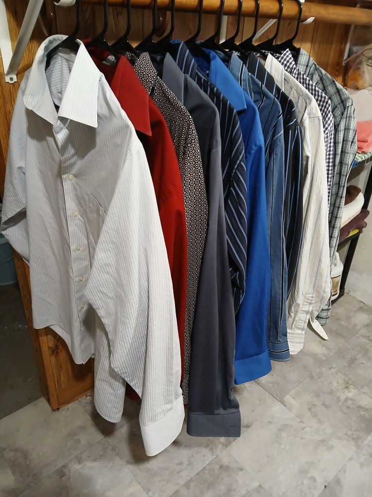 11 Casual Button Down Dress Shirts For Men Regular Medium All For $20