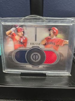 Mike Trout Albert pujols dual game used relic /150 topps tribute