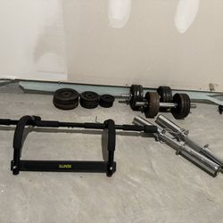 Barbell Set And Pull-up Bar