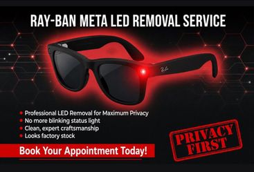 RAYBAN META LIGHT REMOVAL