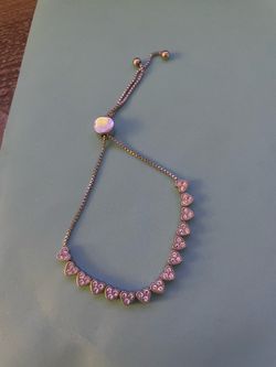 Crystal Heart Adjustable Bracelet