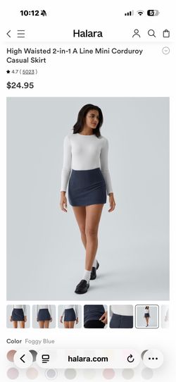 Halara Skirt with shorts Blue