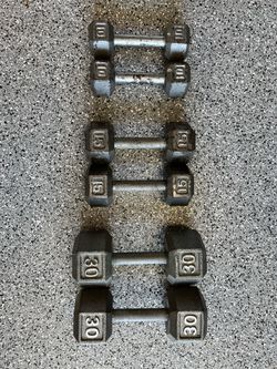 Dumbbells- 10, 15, and 30