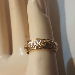8 Beautiful Gold Over Stainless Steel Designer Rings 