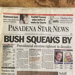 2000 Election Newspapers – Pasadena Star‑News Bundle (8 Issues)