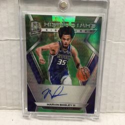 MARVIN BAGLEY III PANINI SPECTRA PRISM GREEN AUTOGRAPHED /49 2018-19 SPORTS TRADING CARD