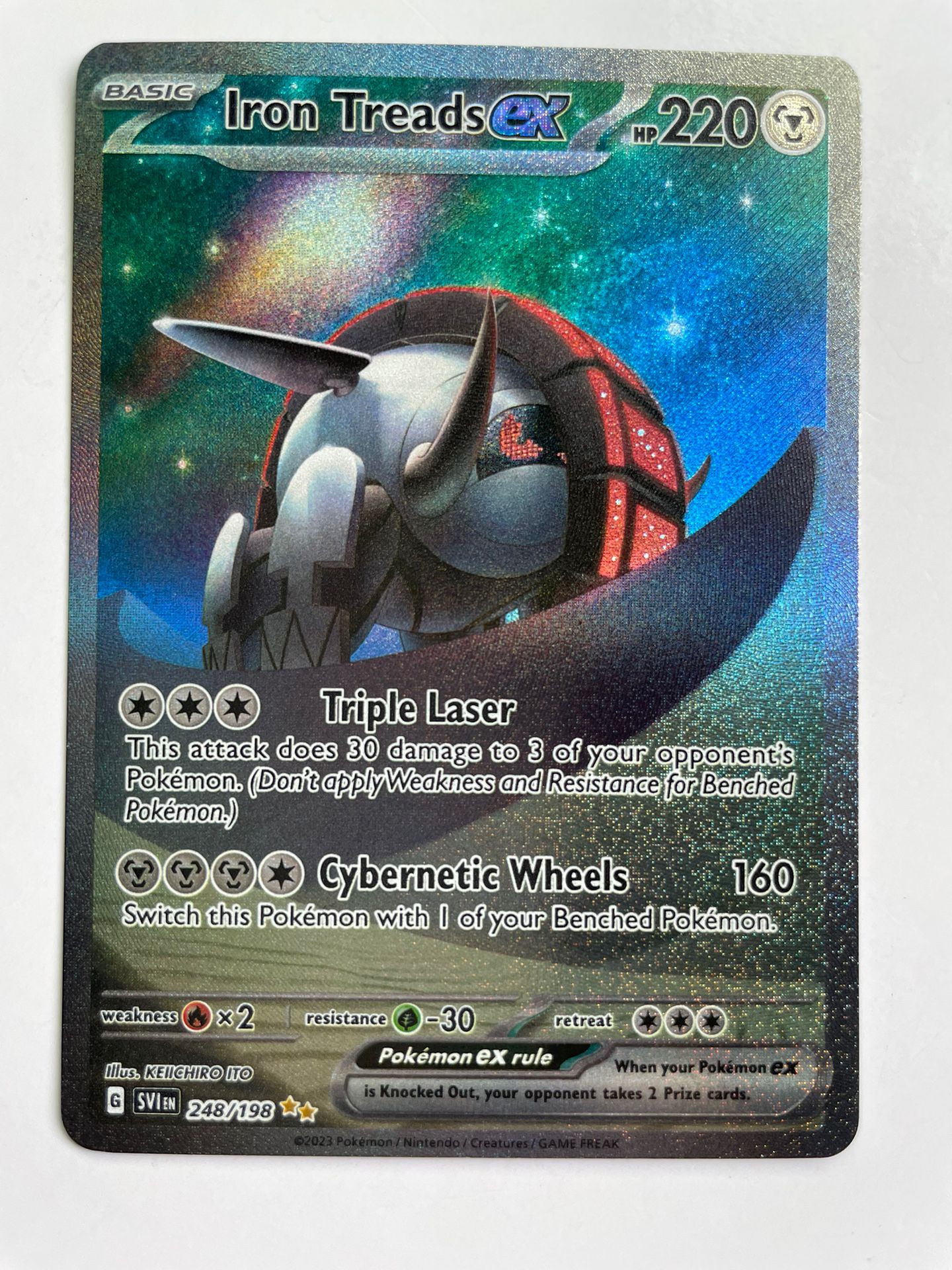 Iron Treads ex - 248/198 Scarlet & Violet ALTERNATE ART Pokemon - NM/MINT