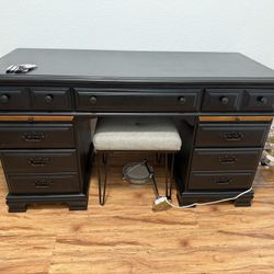 Desk Used As A Vanity 