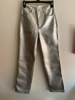 H&M Metallic Silver Pants, Size XS