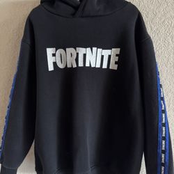 Zara x Fortnite Boys Youth Long Sleeves Fleece Hoodie Black Unisex Size 9 Winter