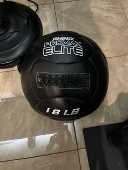 Rhino Pro Max Elite Medicine/Wall/Slam Ball & Two Rubber Encased Dumbbells