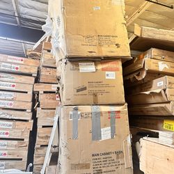 NJ60-NO-WH  WOODBRIDGE 59 in. W x 19-5/8 in. D Wall Mounted Floating Vanity in Natural Oak with Resin Composite Vanity Top in Glossy White