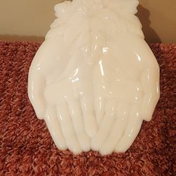 Vintage Indiana Glass Colony Harvest Grape milk glass plates 1950s and 1960s 