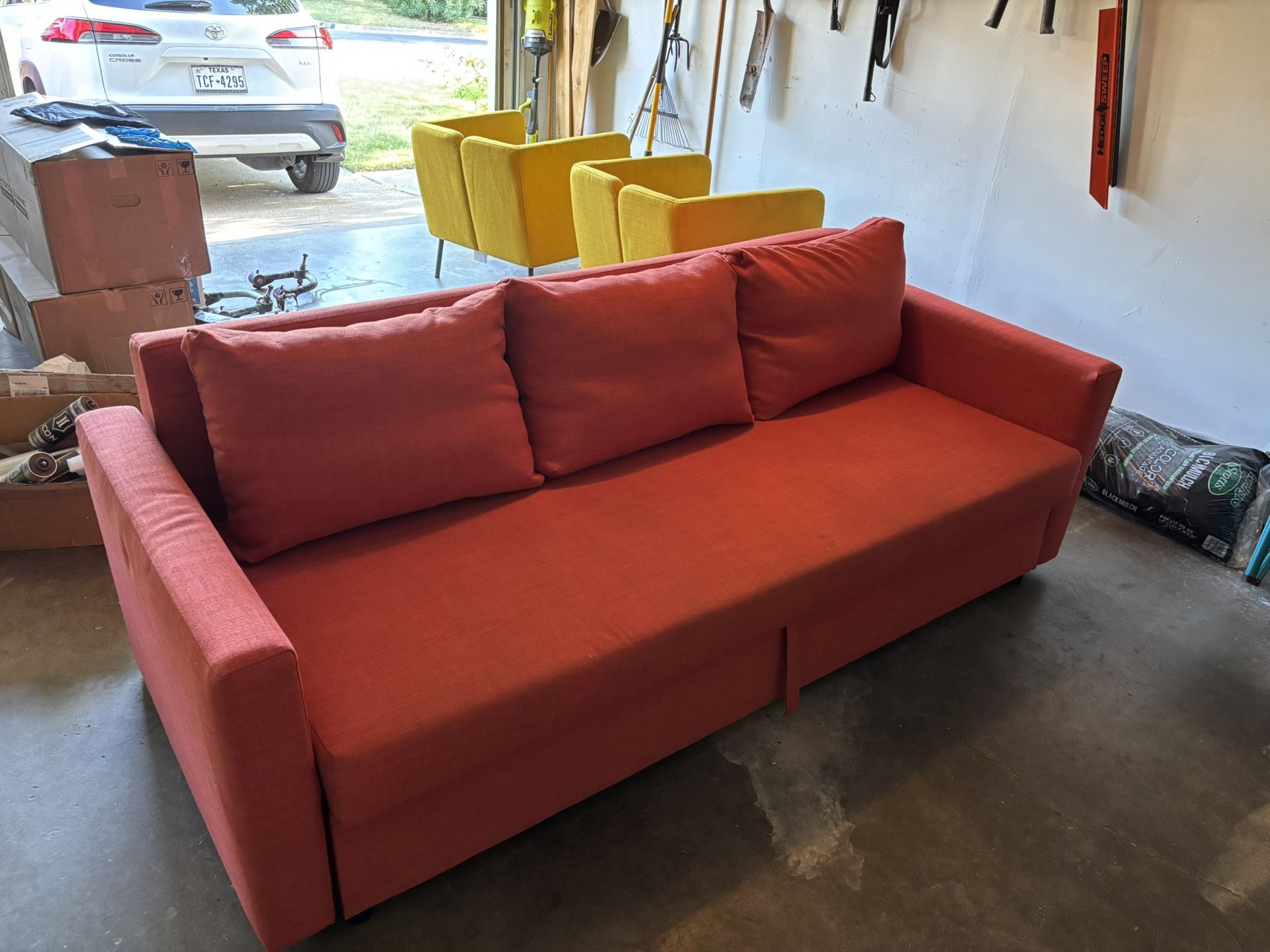 IKEA Fold Out Couch 2X Chairs