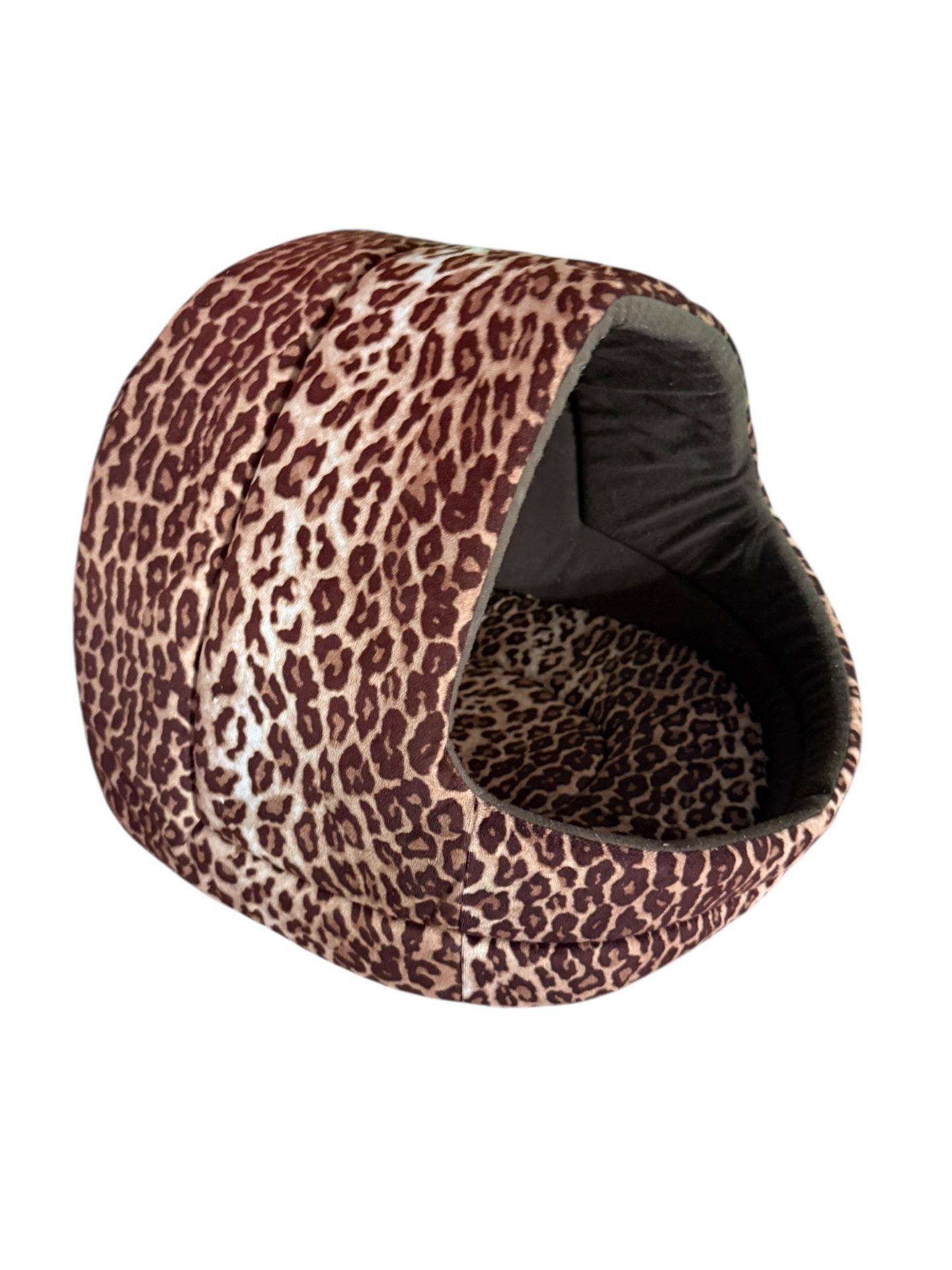 Best Friends by Sheri Leopard Print Dome Pet Bed – Approx. 12” W x 15” H