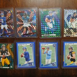 Football rc bases parallels cards