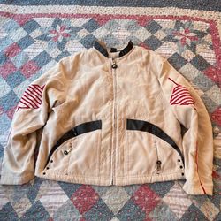 Jamie Sadock faux-leather jacket Aztec Buttons Zip down Women’s Sz S